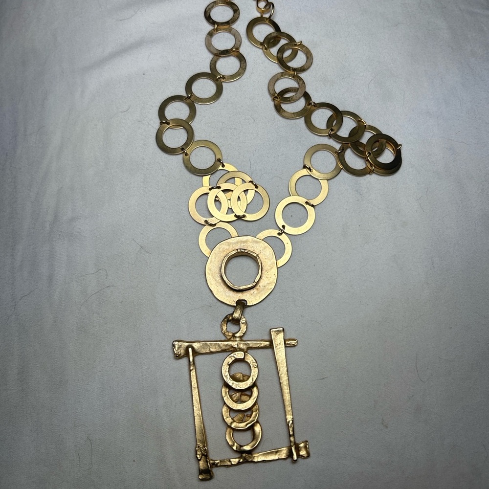 1980’s Elegant Gold Circle Link Necklace